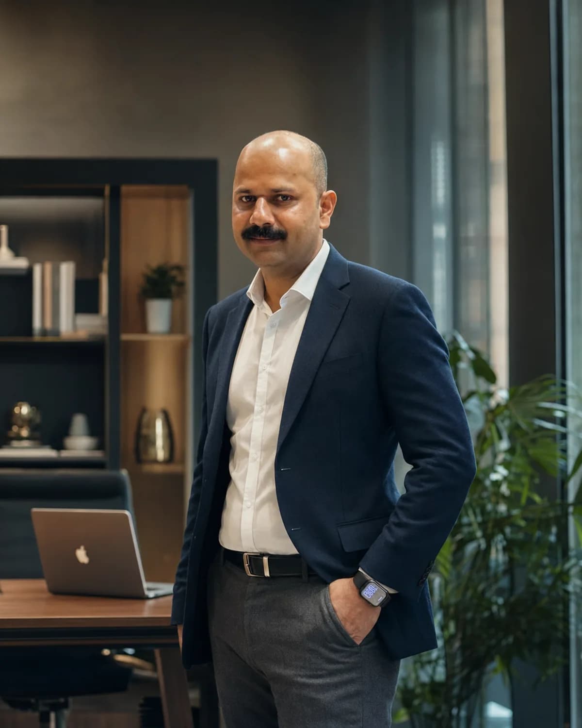 Reji Modiyil standing in a professional office